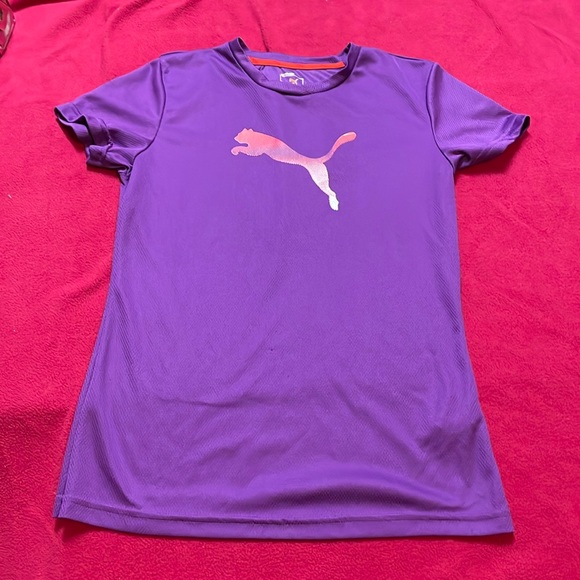 Purple Puma with sparkling outline size small exercise shirt - Picture 1 of 8